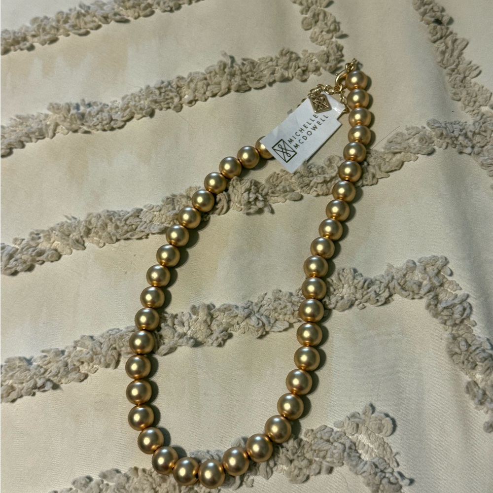 Napier Elegant Gold Beaded Necklace